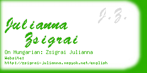 julianna zsigrai business card